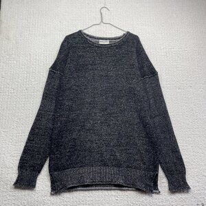 Y2K Just Junkies Denmark Men Sz L Black Long Sleeve Knit shirt Emo Goth Skater